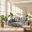 Enchanted Home 78.7" W x 43.3" D x 23" H Convertible Teddy Fabric 3-in-1 Foldable Sofa Bed