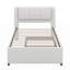 Lit plateforme tapissier pleine grandeur avec lit gigogne Howington-1440734657