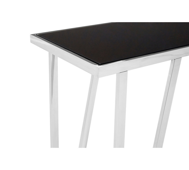 130cm Glass Top Console Table