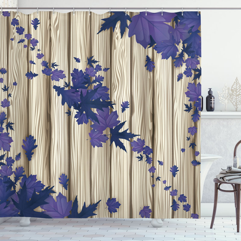 Ensemble de rideau de douche et crochets Autumn, H 69 po x l 70 po, Indigo foncé