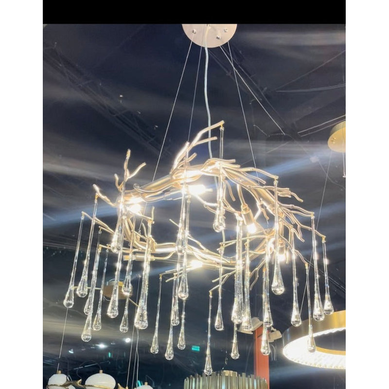 Lustre rond / ovale Luxemburg, 8, H 26 po x l 24 po x P 24 po