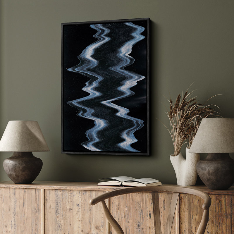 Art mural encadré abstrait rétro antique classique pour chambre à coucher, H 24 po x l 16 po, Noir