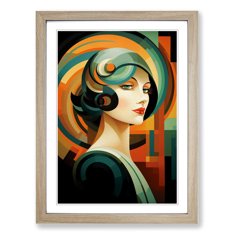 Single Picture Frame Print on Wood, 64cm H x 46cm W, Oak Framed