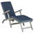 Gray Frame/Navy/White Piping Cushion