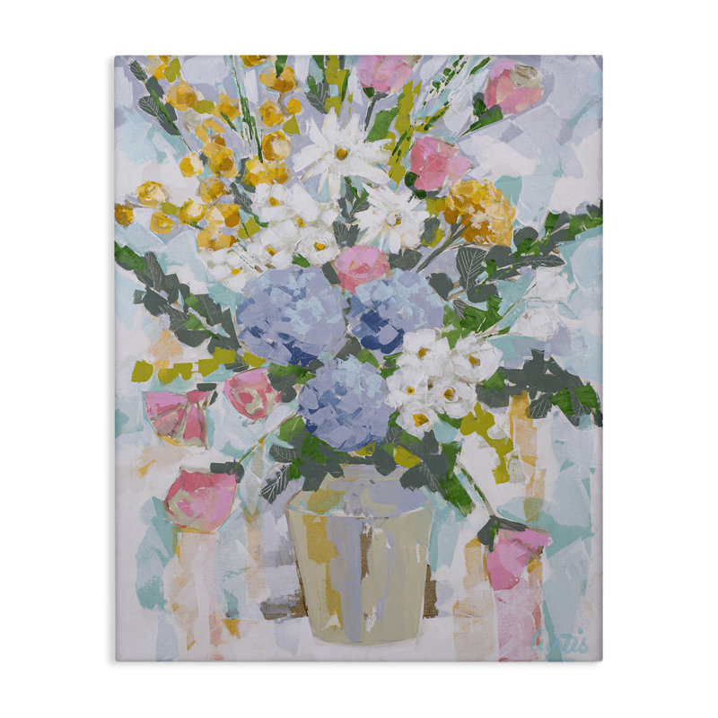 Pastel Abstract Bouquet Canvas, design by Joan Curtis, 20" H x 16" W