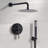 10" Matte Black Roud Rain Shower Head and Handheld Shower Head Set