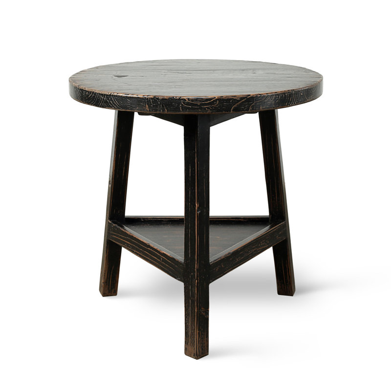 25.5'' W Solid Wood Console Table, Black