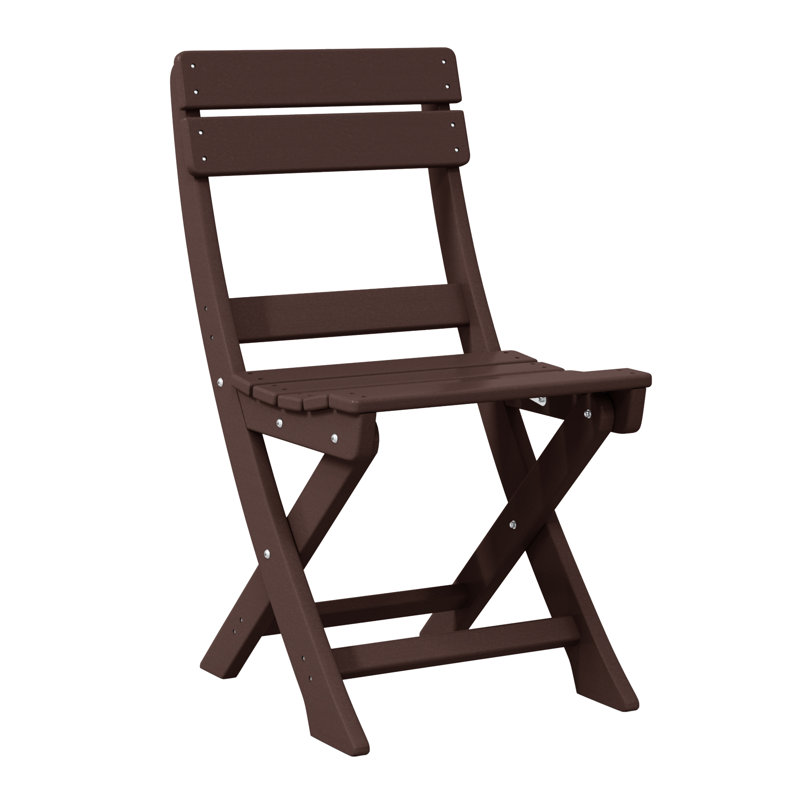 Chaise de patio pliante Laguna, Marron foncé