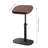 C Shaped End Table, Adjustable Height Skinny Side Table, 360 Degree Swivel TV Tray Table, Night Stand with 2-Tier Storage Shelf, Reversible Couch Table (Brown)