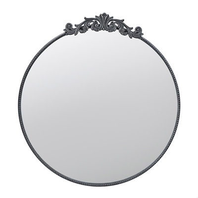 Mirror With Round Shape And Baroque Inspired Frame