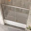 Porte de baignoire encadrée 60 po avec verre trempé-101006372