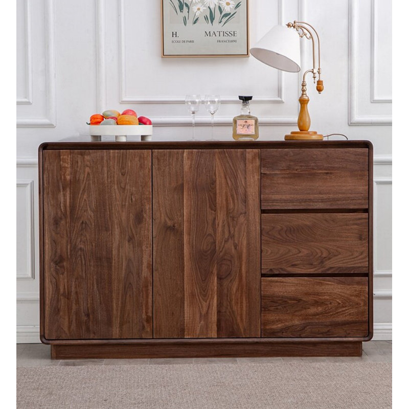 Buffet en bois massif 47,2 po Jolisa, H 31,5 po x l 47,2 po x P 15,7 po