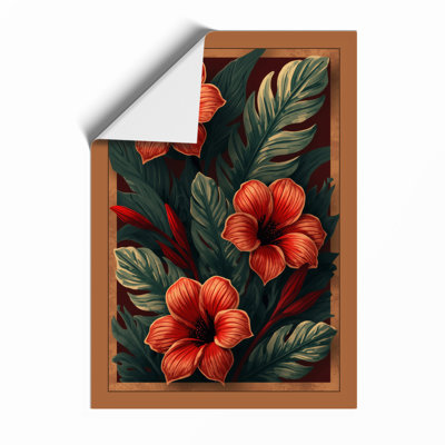Hibiscus Study Botanical - Framed Print