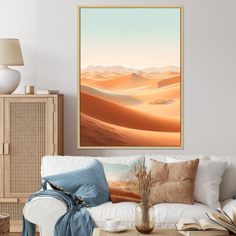 " Desert Sands II ", Natural Floater Framed, 40" H x 30" W x 1.5" D