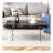 43.3"X23.6" Black Marble-Patterned MDF Coffee Table With Tempered Glass Legs.Suitable For Living Room.It Can Be Used Not Only As A Coffee Table But Also As A Side Table Or Display Stand.