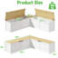 Right-angle Light-coloured Storage Bench with Extra-large Storage Compartment, Easy to Assemble