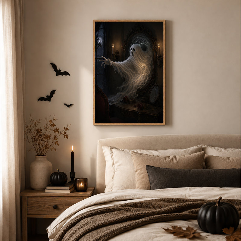 Art mural sur toile Halloween fantôme, H 48 po x l 32 po