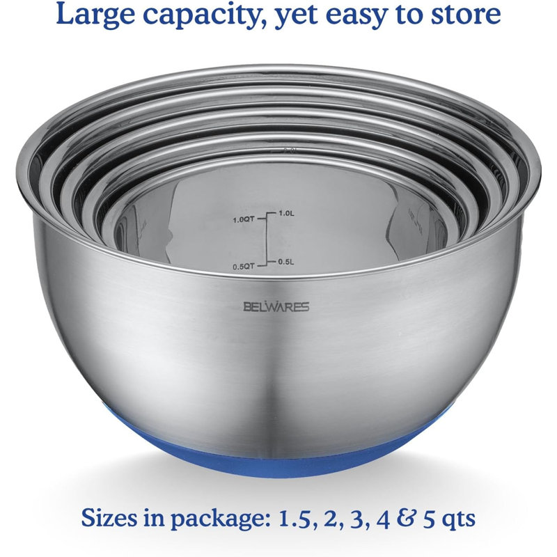 Ensemble de plats de cuisson en acier inoxydable 5 pièces Belwares