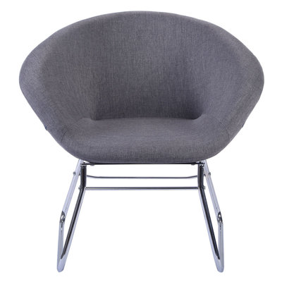 Fauteuil demi-tonneau en polyester l 26,7 po Aileen