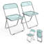 Ensemble de chaises pliantes empilables en acrylique Alcorn-1148922804