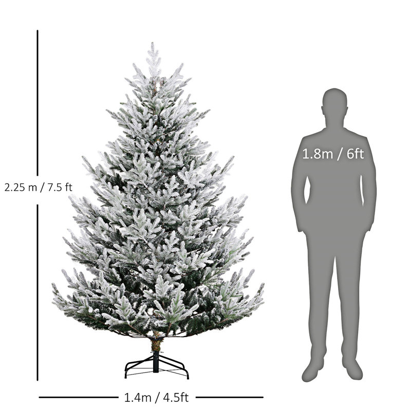 Pied de sapin de Noël artificiel, 7'5"