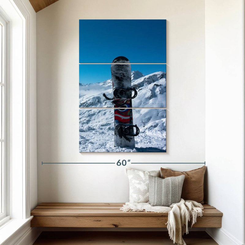 Sirci Snowboard dans la neige, H 50 po x l 32 po