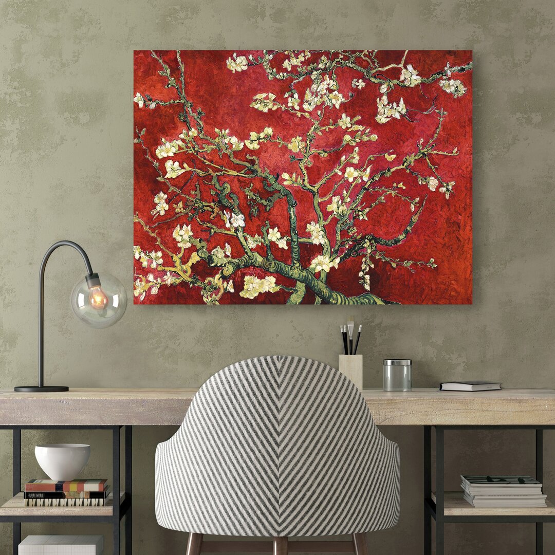 Leinwandbild Almond Blossom Red Variation von Vincent Van Gogh