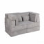 Canapé à compression Mahjong, canapé-lit convertible au sol, canapé modulaire modulaire désossé Diy, aucun assemblage requis, tissu polaire circulaire, causeuse moderne surdimensionnée, gris clair-760925075