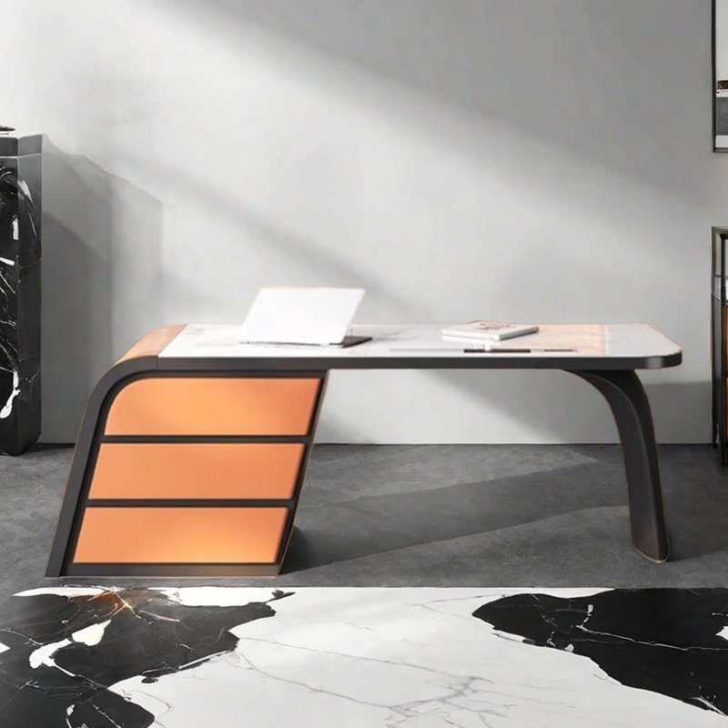 Degnan, Noir / Orange, H 29,92 po x l 68,9 po x P 27,56 po