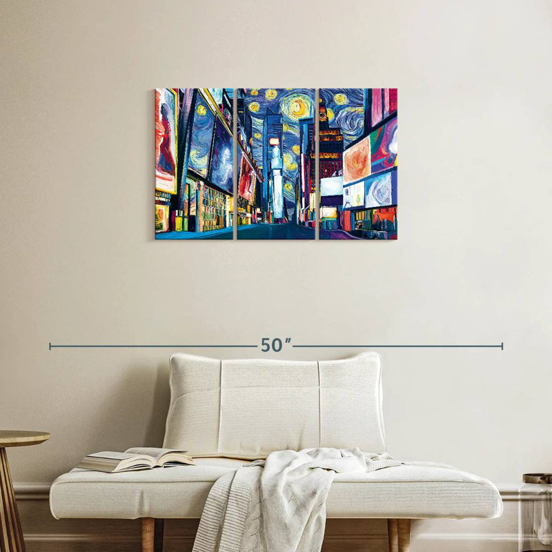 Sebbie Time Square Starry Night, 20" H x 33" W