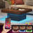 35.4" Farmhouse Square LED Coffee Table