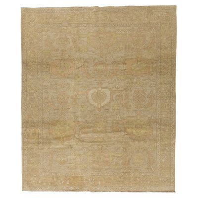 Sebastia Wool Southwestern Area Rug in Beige/Gold/Neutral