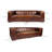 Sofa, Seats 3, Channel-Stitched Top-Grain Leather