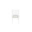2 pièces de chaise de salle à manger à dossier échelle, housse de siège blanche, bois massif +, 20,19 po X P 23,27 po x P 35,13 po - 2 chaises et revêtement 20,19 po 23,27 po 35,13 po