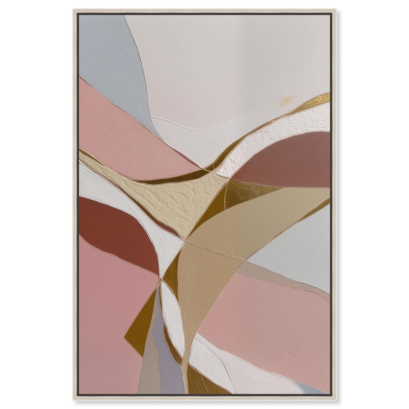 Décoration murale dorée bohème Golden Split III par Art Remedy, cadre argenté, 10 x 15, H 16 po x l 11 po, Cadre argenté