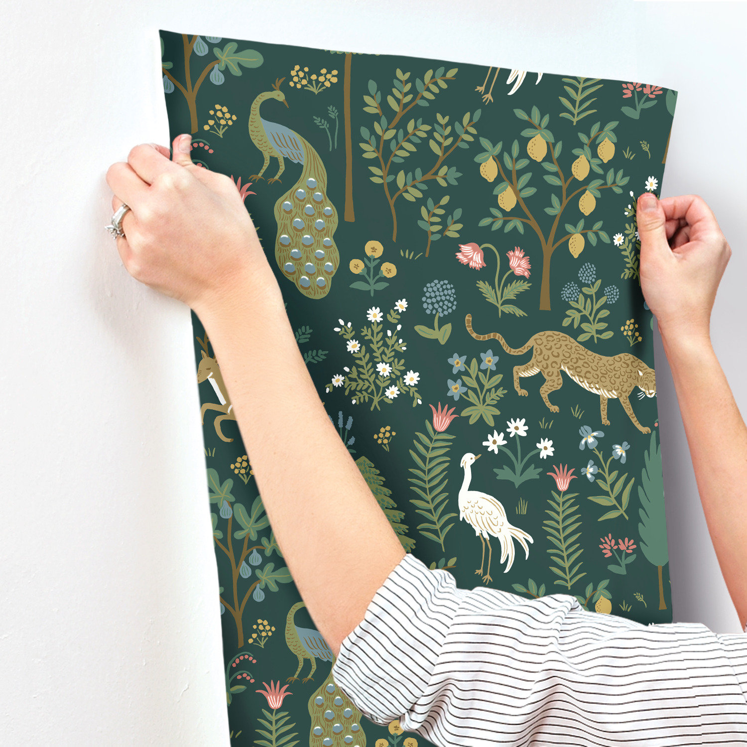Menagerie Wallpaper Double Roll, Green