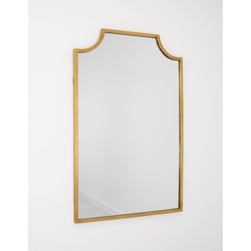Altu Flat Metal Wall Mirror, Gold Leaf