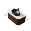 Meuble-lavabo de salle de bain avec lavabo mural, bords courbés et rayé avec un tiroir-129462690-129462695