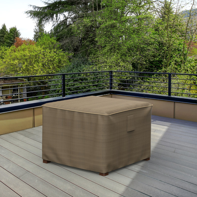 Hillside Weatherproof Patio Side Table/Ottoman Cover, 22" H x 26" W x 26" D