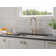 Nicoli Pull-Down Bridge Kitchen Sink Faucet, Two Handle Kitchen Faucet