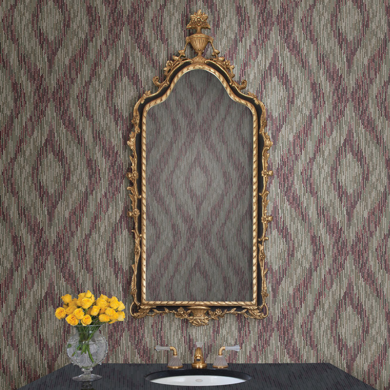 Ethereal Ogee 10m x 52cm Wallpaper Roll, Purple
