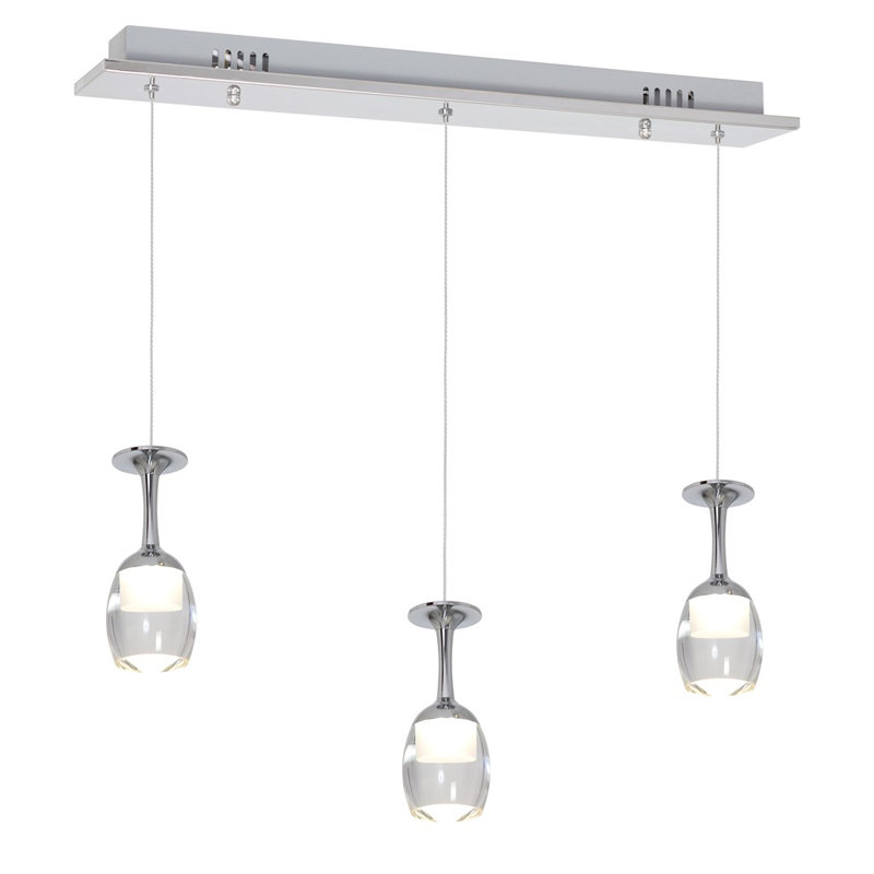 Shuai 3 - Light Silver LED Kitchen Island Pendant
