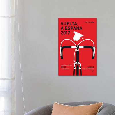 Vuelta A España Minimal Poster 2017 by Chungkong - Wrapped Canvas Print