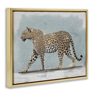 "Stepping Glam Leopard", art mural sur toile flottante par Svetlana Aleynikova