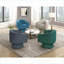 Fauteuil d'appoint pivotant en velours Taupe 360, siège confortable à dossier demi-tonneau pour salon, 1 pièce pour adultes