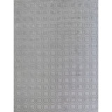Linen Geometric Area Rug in Silver/Gray