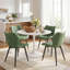 Upholstered Dining Chairs Faux Leather Side Chair with Metal Frame-1546850755