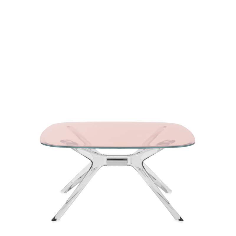 Table basse Blast, Rose, Cristal-chrome