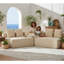Spacious Teddy Velvet Sectionals, Cozy Family Sofa, Modern Design