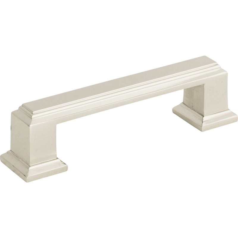 Polished Nickel Modern Bar Pull with Mounting Hardware